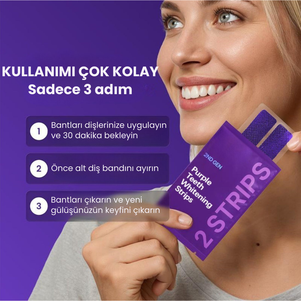 Diş beyazlatma şeritleri